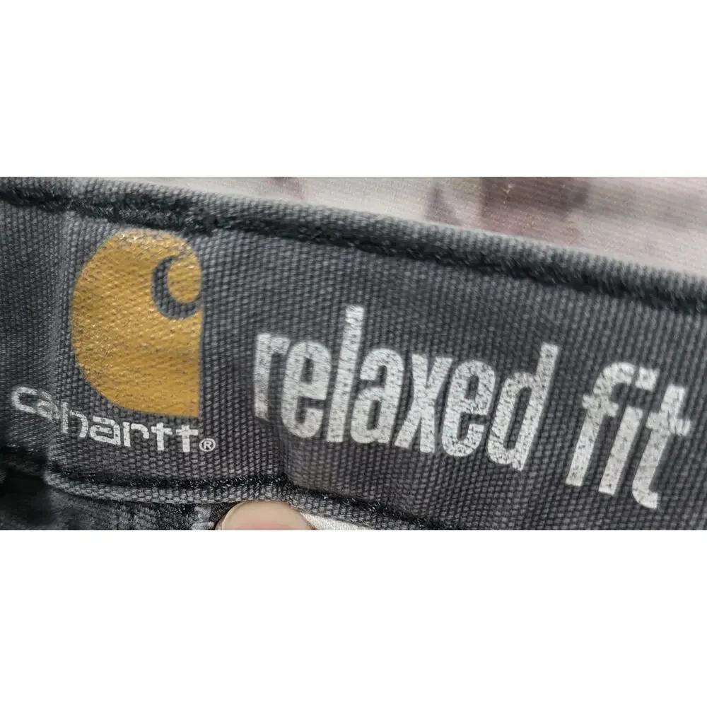 Carhartt Shorts Mens 36 Grey Canvas 10 Inch Camp Relaxed Fit Bermuda Duck